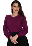 Banned Ruth Pointelle 40's Pullover Magenta