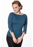 Banned Addicted 50's Jumper in Teal