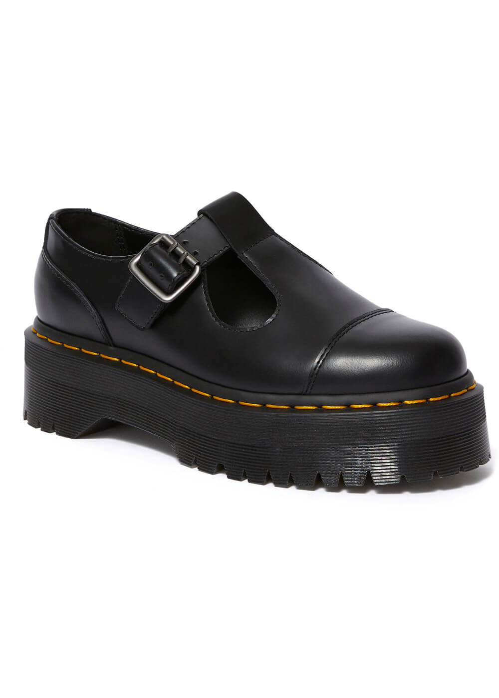 Dr. Martens Bethan Smooth Leather Platform Mary Jane Shoes Black www.succubus