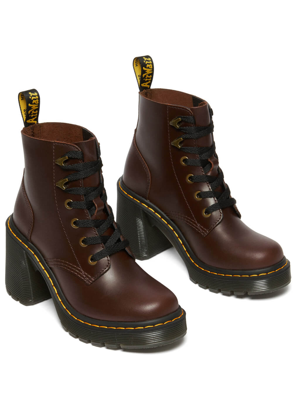 Dr. Martens Jesy Leder Stiefel Dunkelbraun