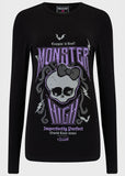 Killstar x Mattel Monster High World Ghoul Tour T-Shirt Schwarz