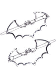 Kreepsville Bat Outline Set Haarclips Silber