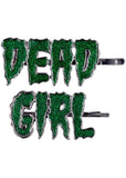 Kreepsville Dead Girl Text Set Haarklemmen Grün