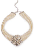 Love Vintage Audrey 50's Perlenkette Creme